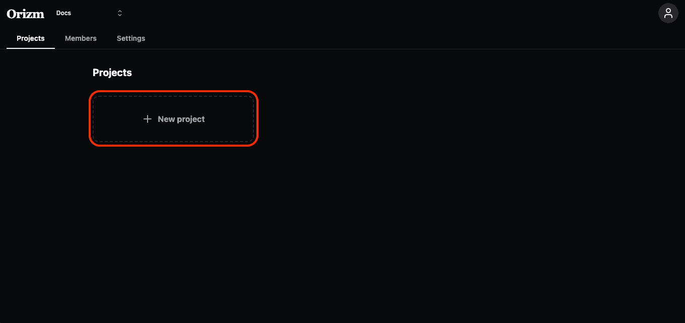 プロジェクト一覧画面