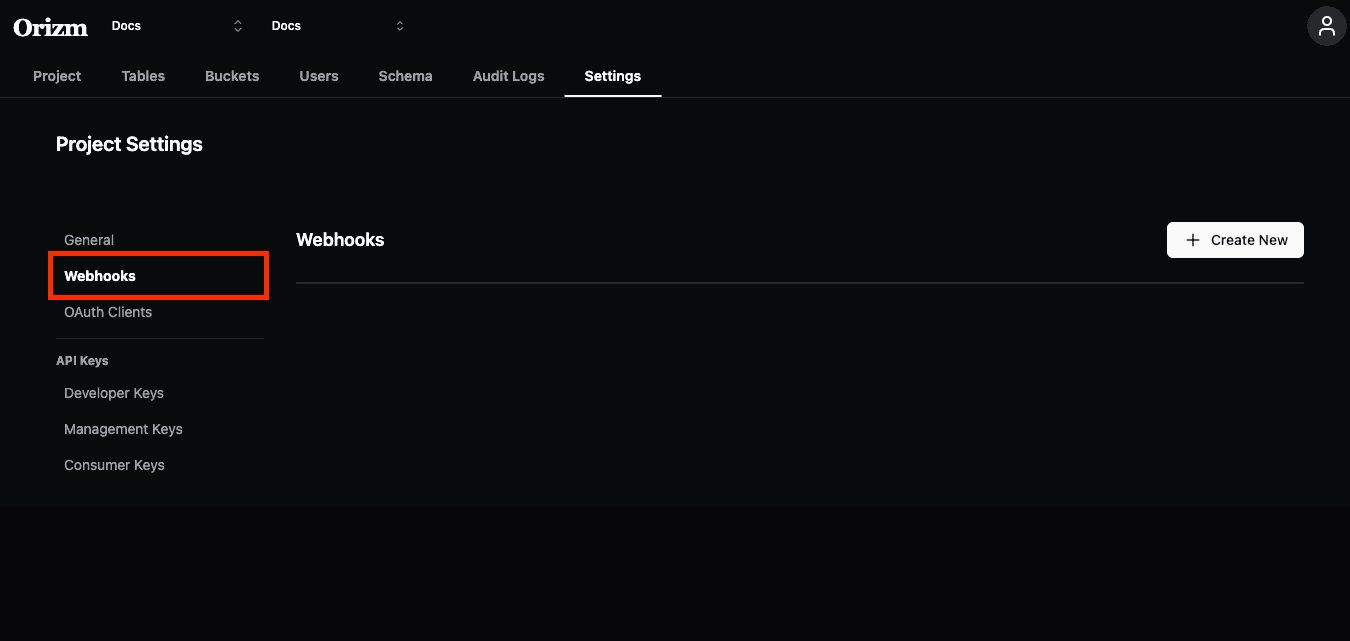 Webhook設定を開く