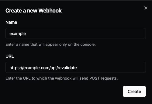 Webhookの作成