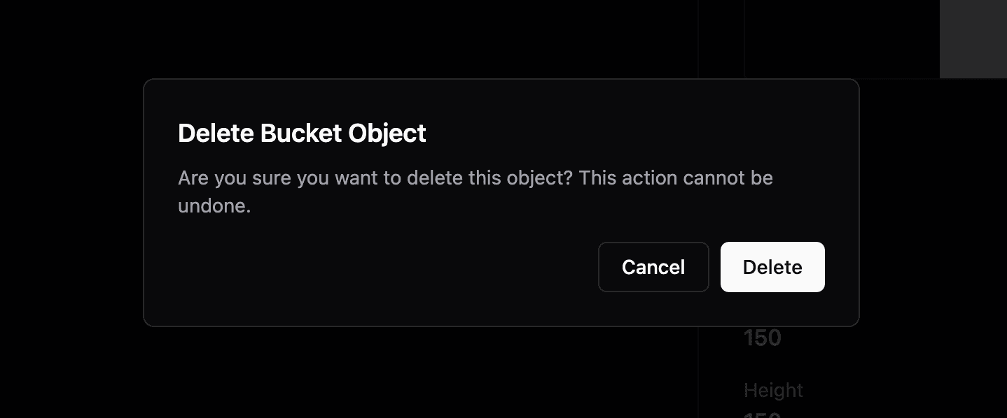 削除確認モーダル