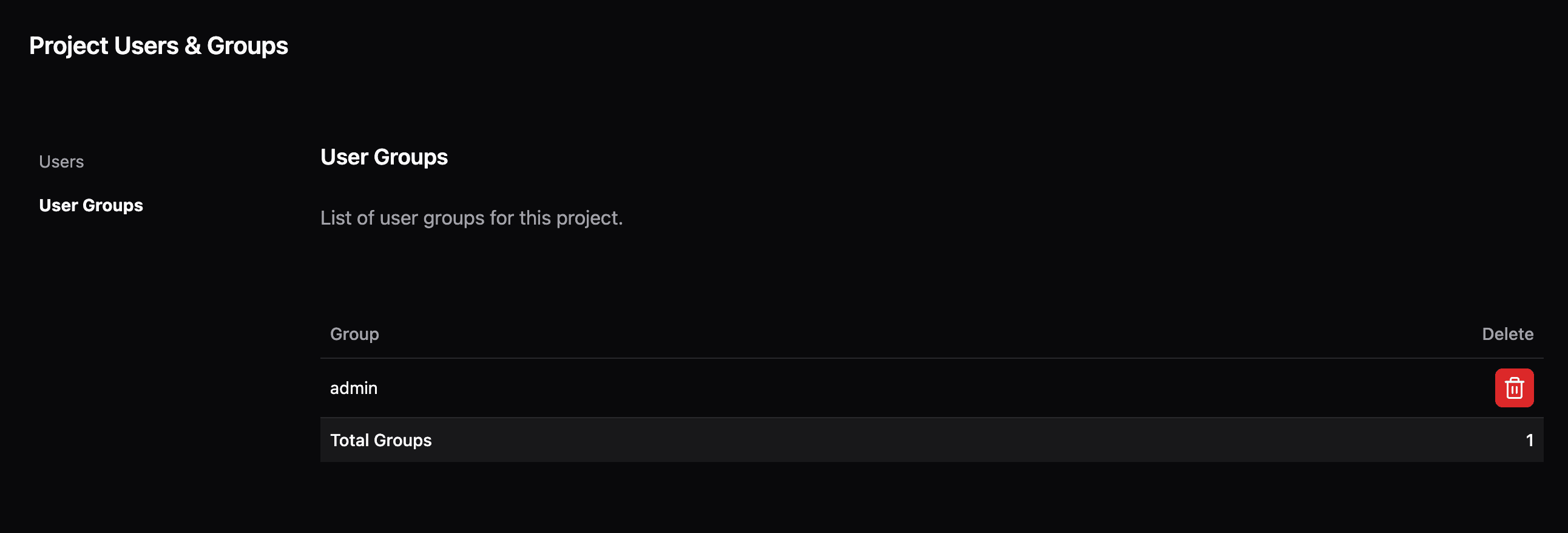 グループ一覧画面