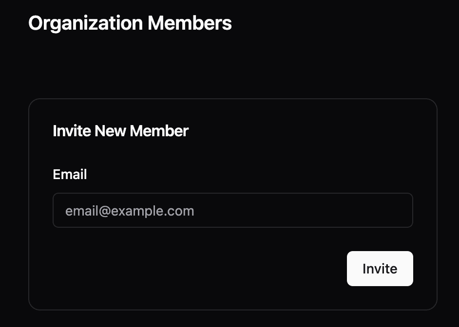 メンバー招待フォーム